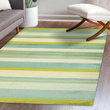 Duxbury Gradient Ticking Striped Area Rug